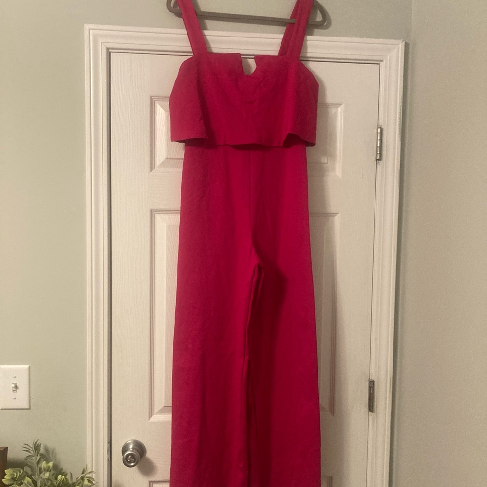 **SOLD**Hot pink jump suit - Picture 2 of 5